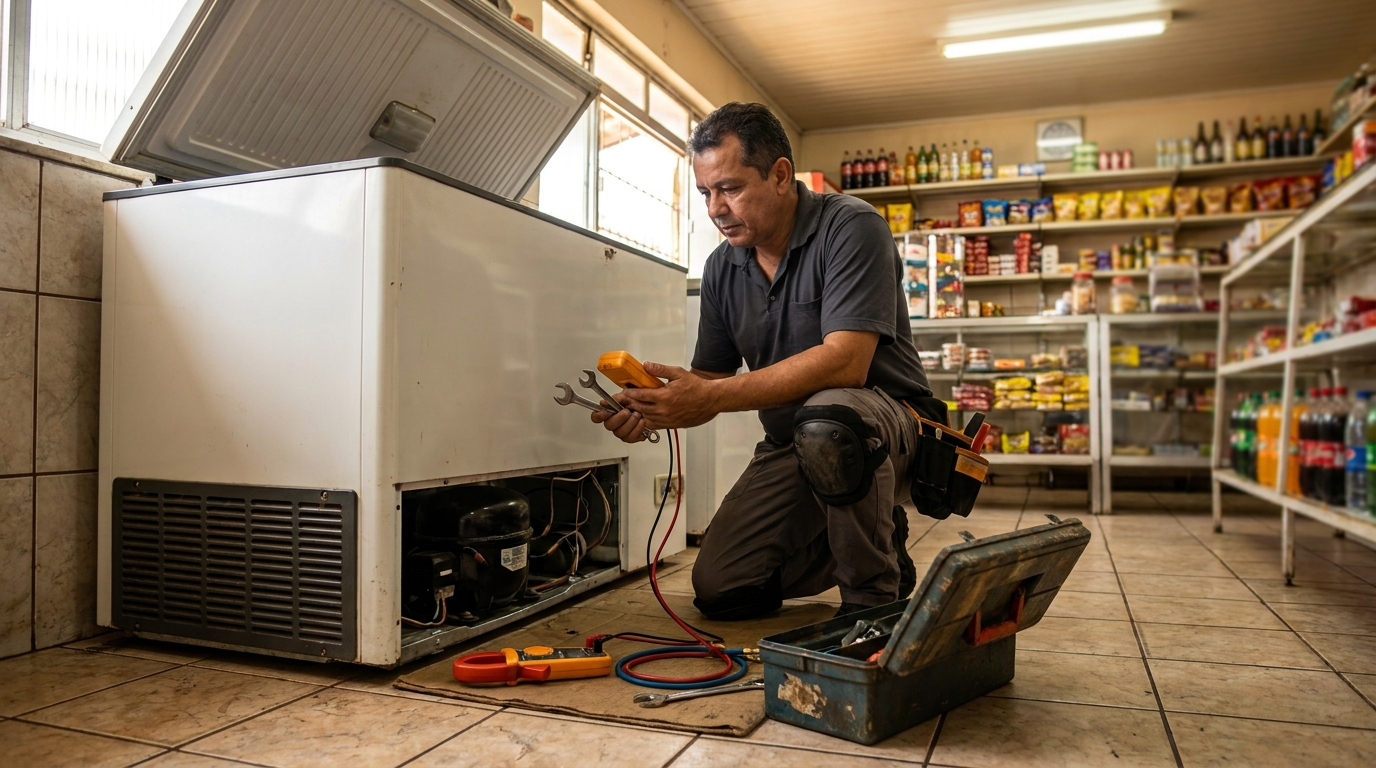 Técnico de conserto de freezer em residência em Salvador‑BA